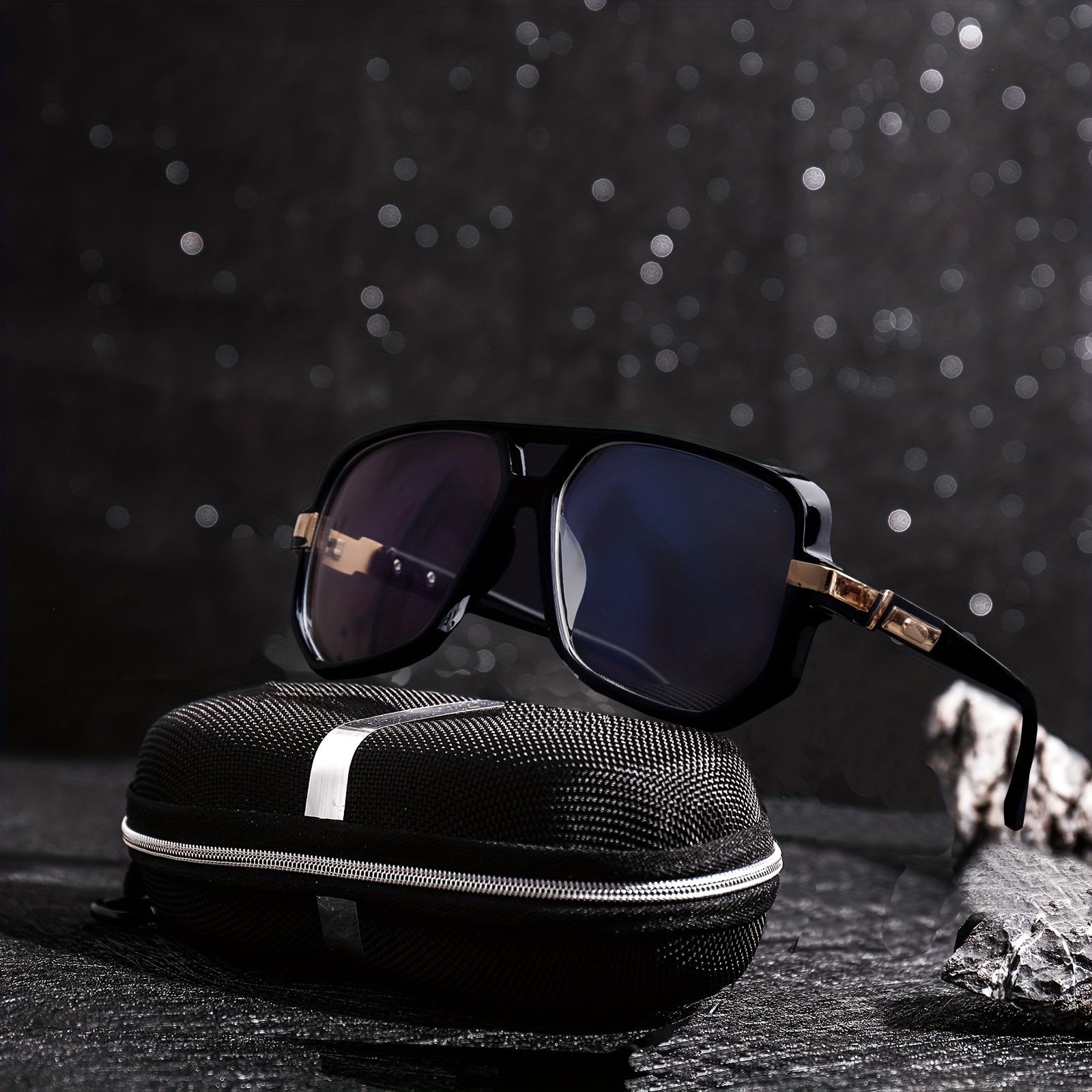 Men's Square Frame Sunglasses Steampunk UV Protection