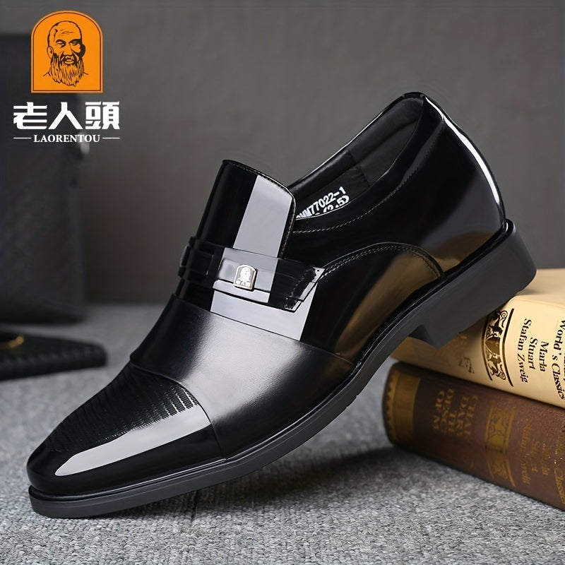 LAORENTOU Men's Slip On Formal Shoes Wear resistant Non Slip Smart Casual Shoes