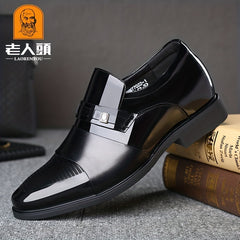 LAORENTOU Men's Slip On Formal Shoes Wear resistant Non Slip Smart Casual Shoes