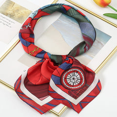 Retro Silk Scarf Small Hairband Square Scarf Headscarf Hair Decoration