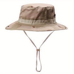 Camouflage Round Brim Hat Army Fan Spring Summer Sun Hat
