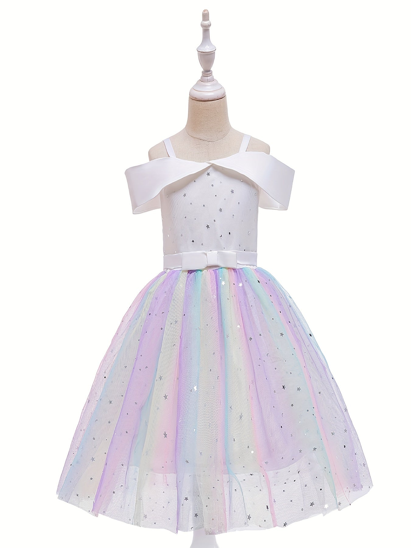 Kids Princess Party Dress Sleeveless Gown