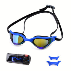 High Def Anti-fog Swim Goggles Soft Seals Adjustable Strap & Nose Bridges