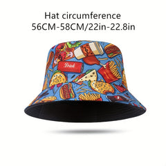 Coke Burger Fries Printed Sun Visor Hat For Men