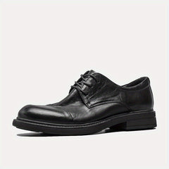 Men's Cap Toe Derby Shoes Lace up Front Dress Shoes For Men