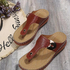 Women's Wedge Flip Flops Soft Sole Non Slip Slides
