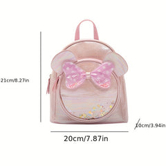 Cartoon Cat Bow Decor Casual Backpack for Kids