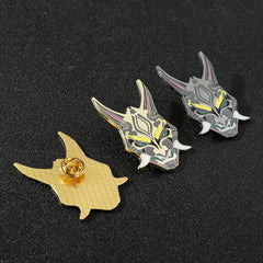 3pcs Cartoon Mask Brooches For Girls Enamel Brooch Fluorescent Metal Badge
