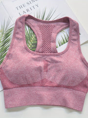 Women's Seamless Yoga Fitness Set Sleeveless Cropped Top & Leggings