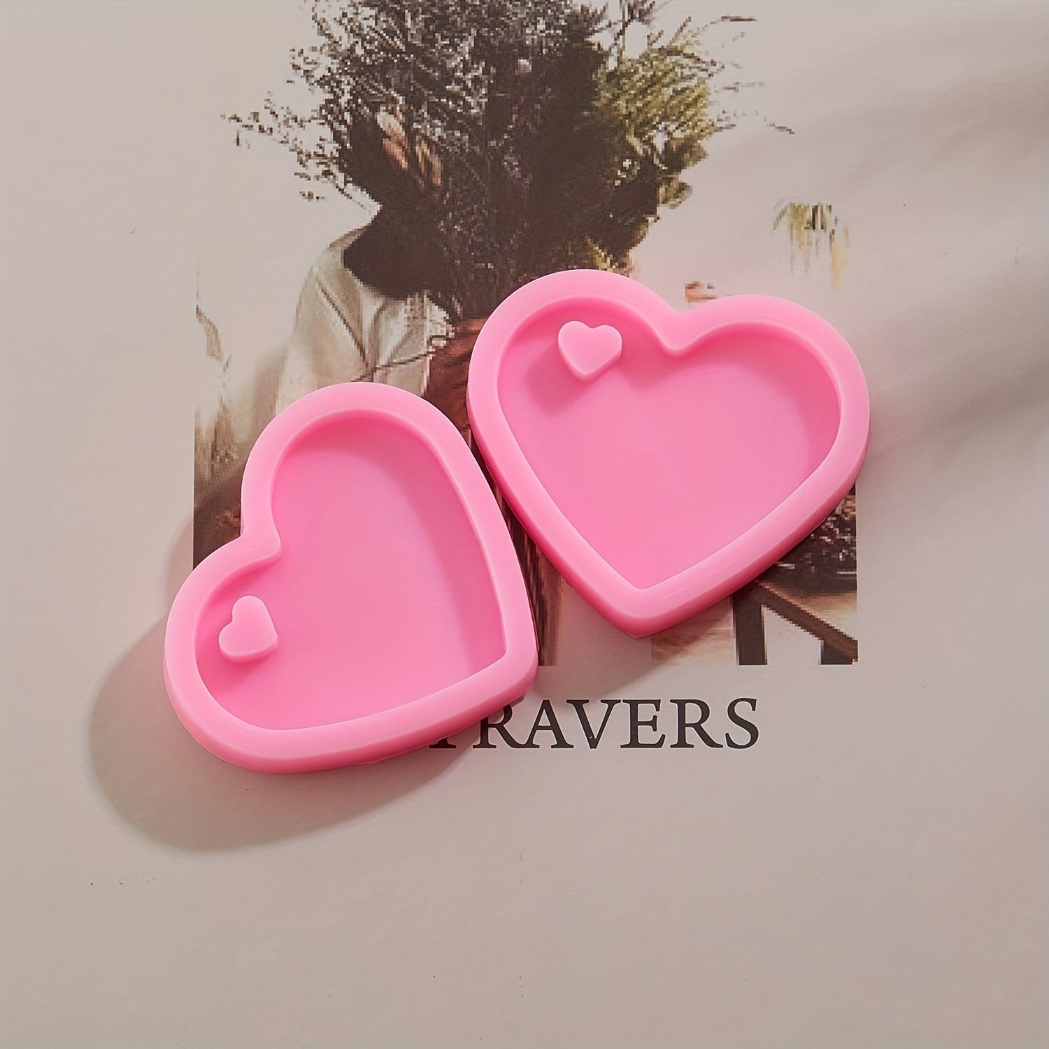 Heart Shaped Resin Casting Mold Silicone Keychain Pendant Mold