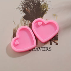 Heart Shaped Resin Casting Mold Silicone Keychain Pendant Mold
