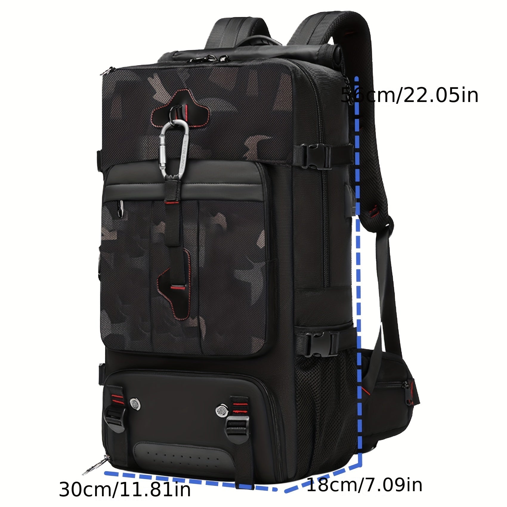 Men's Travel Bag Backpack USB Charging Port Large Capacity Waterproof Outdoor