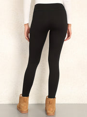 Plush Lined Shaping Pants Tummy Control Compression Slimmer Warm Pants
