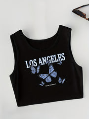 Graphic Print Tank Top 3 Pack Crew Neck Sleeveless Women's Clothing