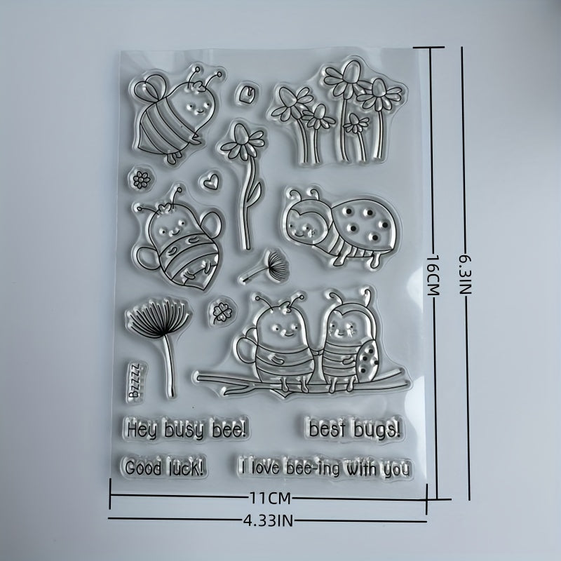 Cartoon Transparent Stamp For Journaling Reusable Stationery Stamp