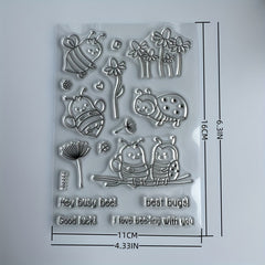 Cartoon Transparent Stamp For Journaling Reusable Stationery Stamp