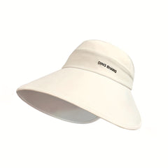 UV Protection Sun Visor Hat Wide Brim Solid Ponytail Sun Hat