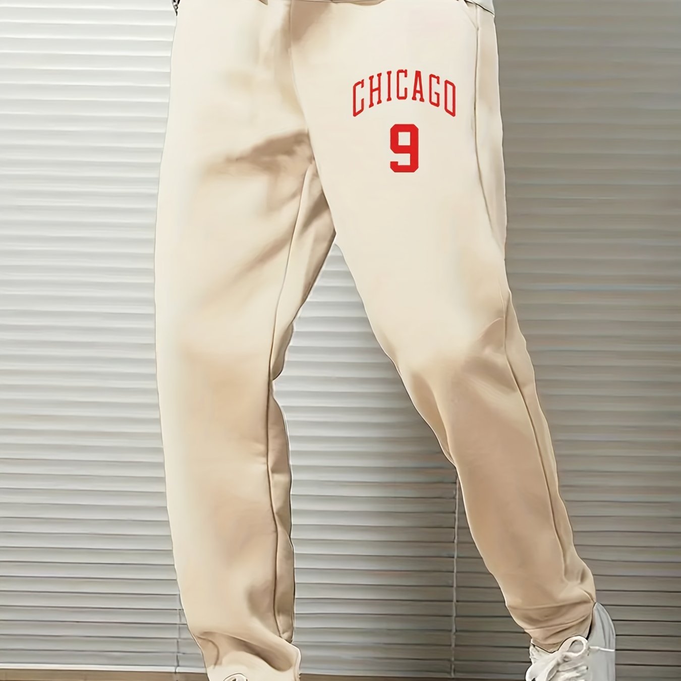 Men's Chicago And 9 Sports Pants Men's Casual Drawstring Jogging Trousers