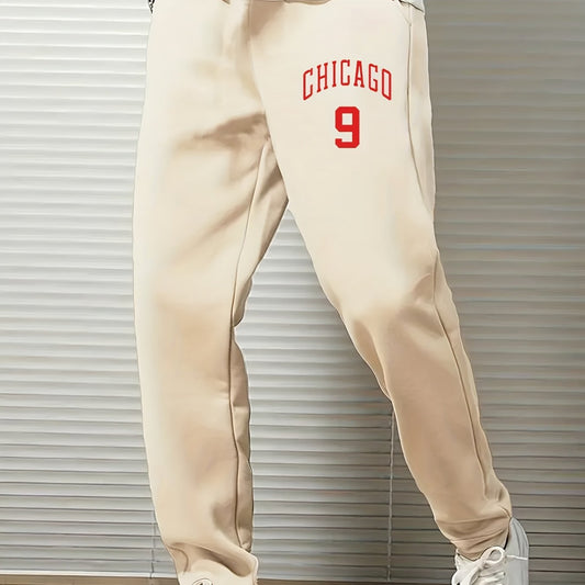 Men's Chicago And 9 Sports Pants Men's Casual Drawstring Jogging Trousers