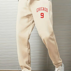 Men's Chicago And 9 Sports Pants Men's Casual Drawstring Jogging Trousers