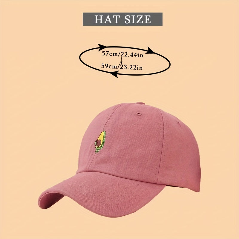 Avocado Baseball Embroidered Cap