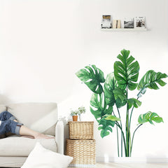 Monstera Leaf Wall Decals Tropical Plants Stickers for Living Room