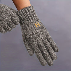 Men's Plush Winter Gloves Thick & Warm for Cold Weather