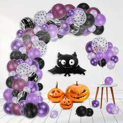 126pcs Halloween Balloon Arch Kit with Bat Balloons
