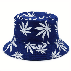 Leaf Print Bucket Hat Hip Hop Sunscreen Basin Hats Lightweight Fisherman Cap