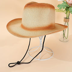 Casual Sunshade Straw Hat for Summer Beach Travel Unisex