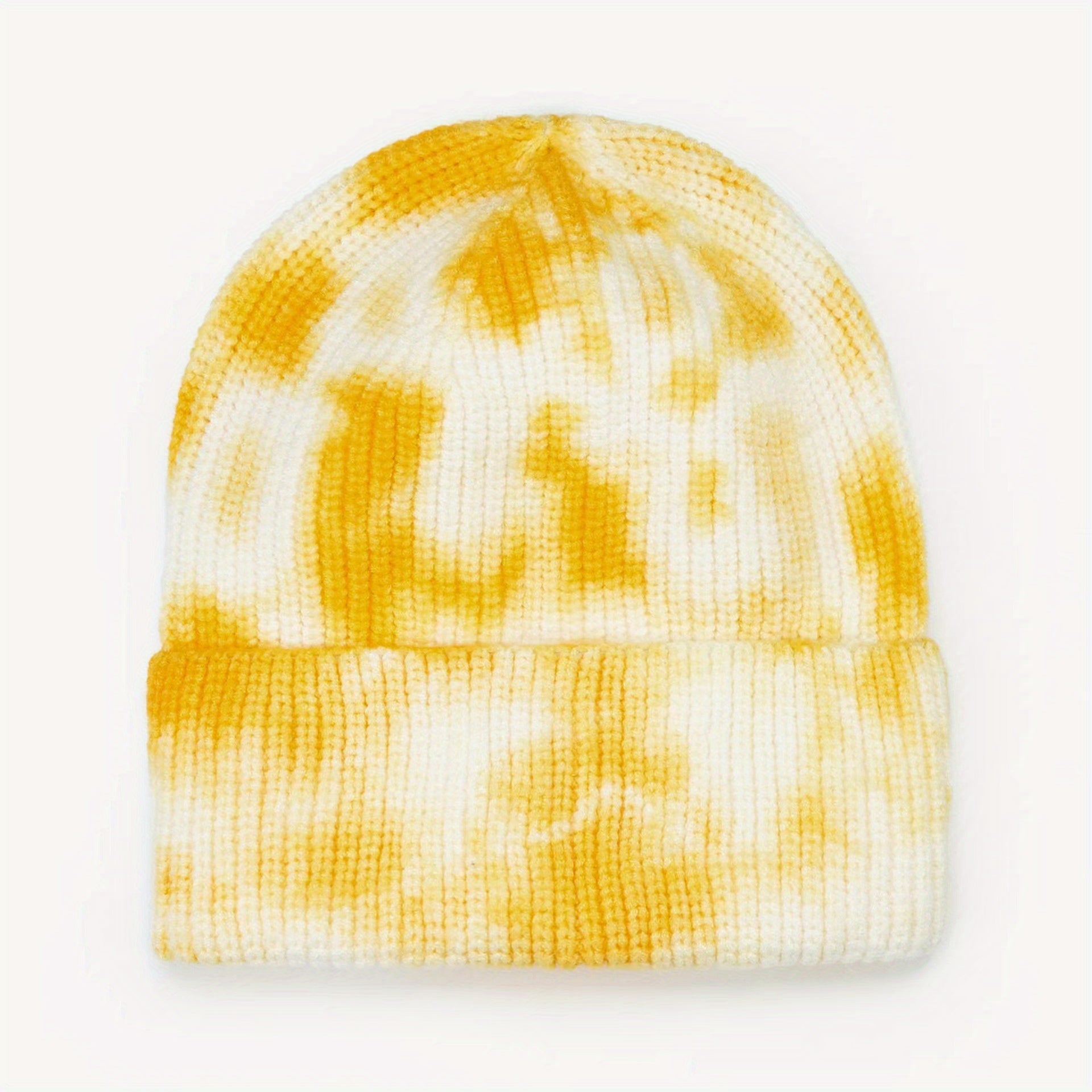 Mens Gradient Tie Dye Knitted Hat Beanie