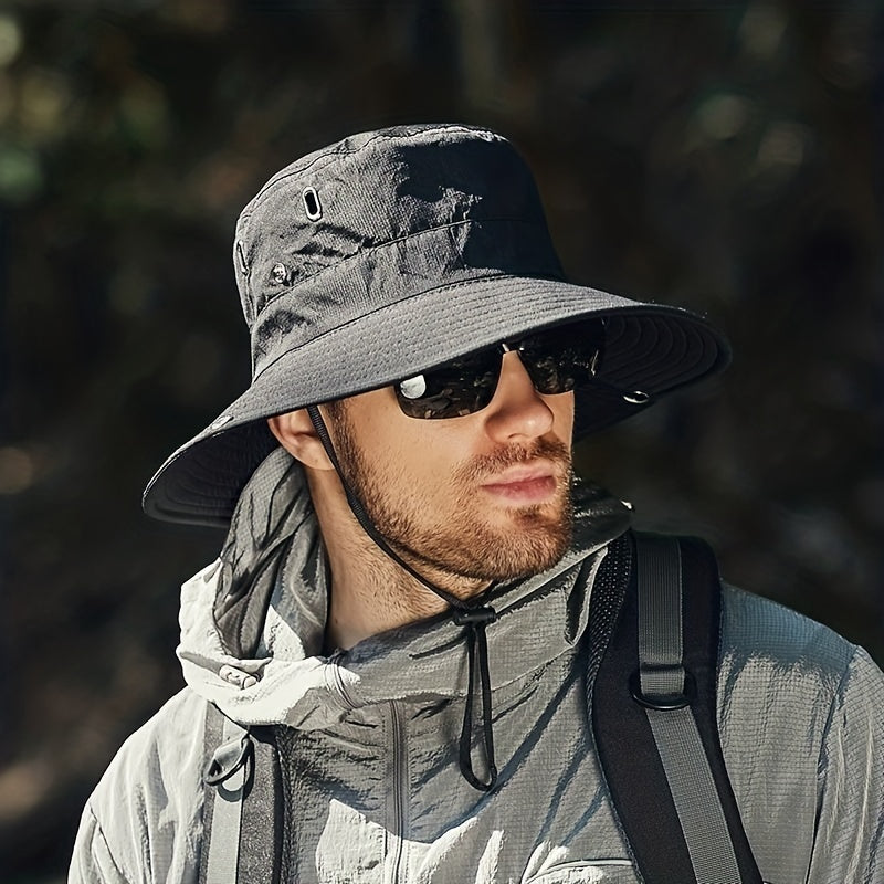 Sunshade Big Brim Cowboy Bucket Hat for Outdoor Sport
