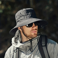 Sunshade Big Brim Cowboy Bucket Hat for Outdoor Sport