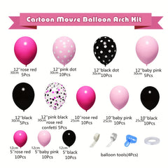 Pink Mouse Balloon Garland Arch Kit Birthday Party Supplies