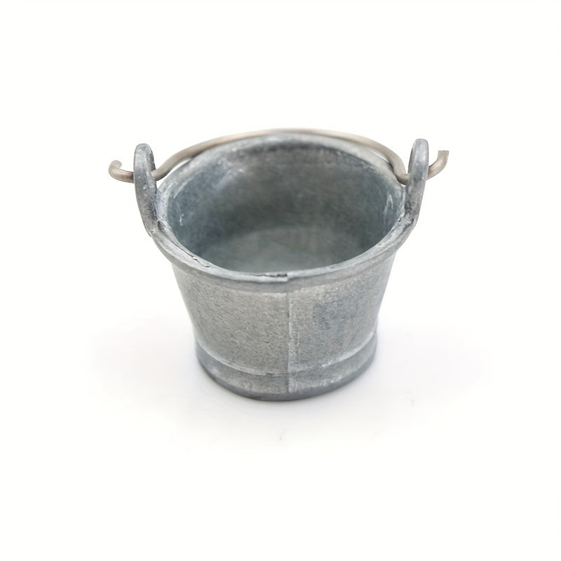 1:12 Doll House DIY Mini Alloy Bucket Ornaments