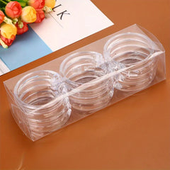 12pcs Transparent C-shaped Shower Curtain Hooks Plastic Rings