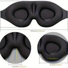 3D Contoured Sleep Eye Mask Soft Comfort Eye Shade Cover