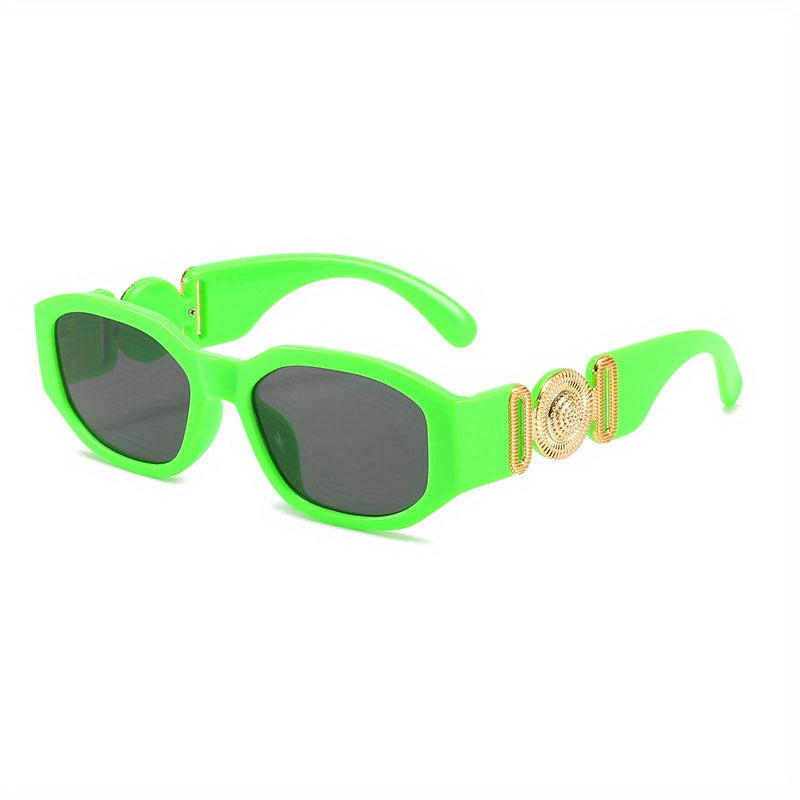 Vintage Polygonal Sunglasses Woman UV Protection Disco Glasses