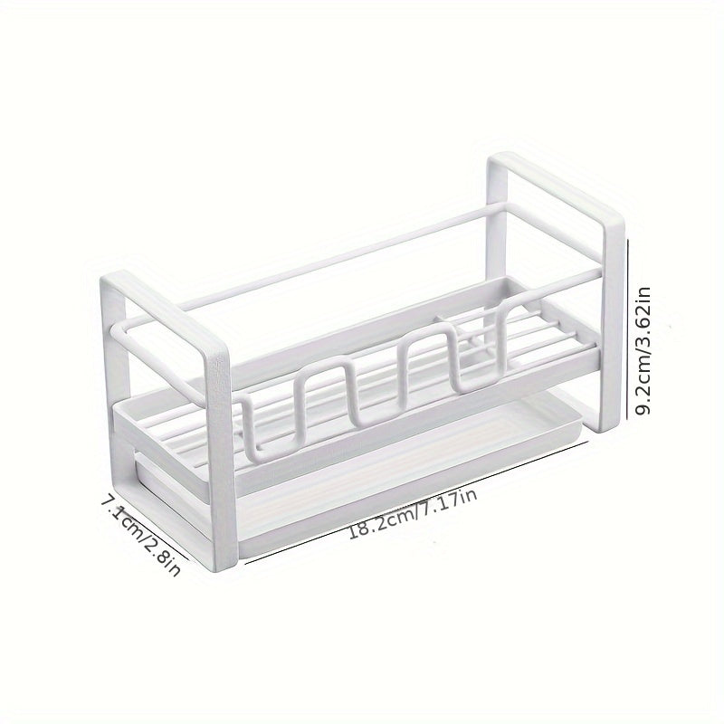 Sink Storage Rack for Sponge and Rag in Kitchen