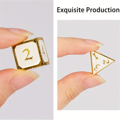 7pcs Digital Dice Desktop Game Accessories Mini sided Met