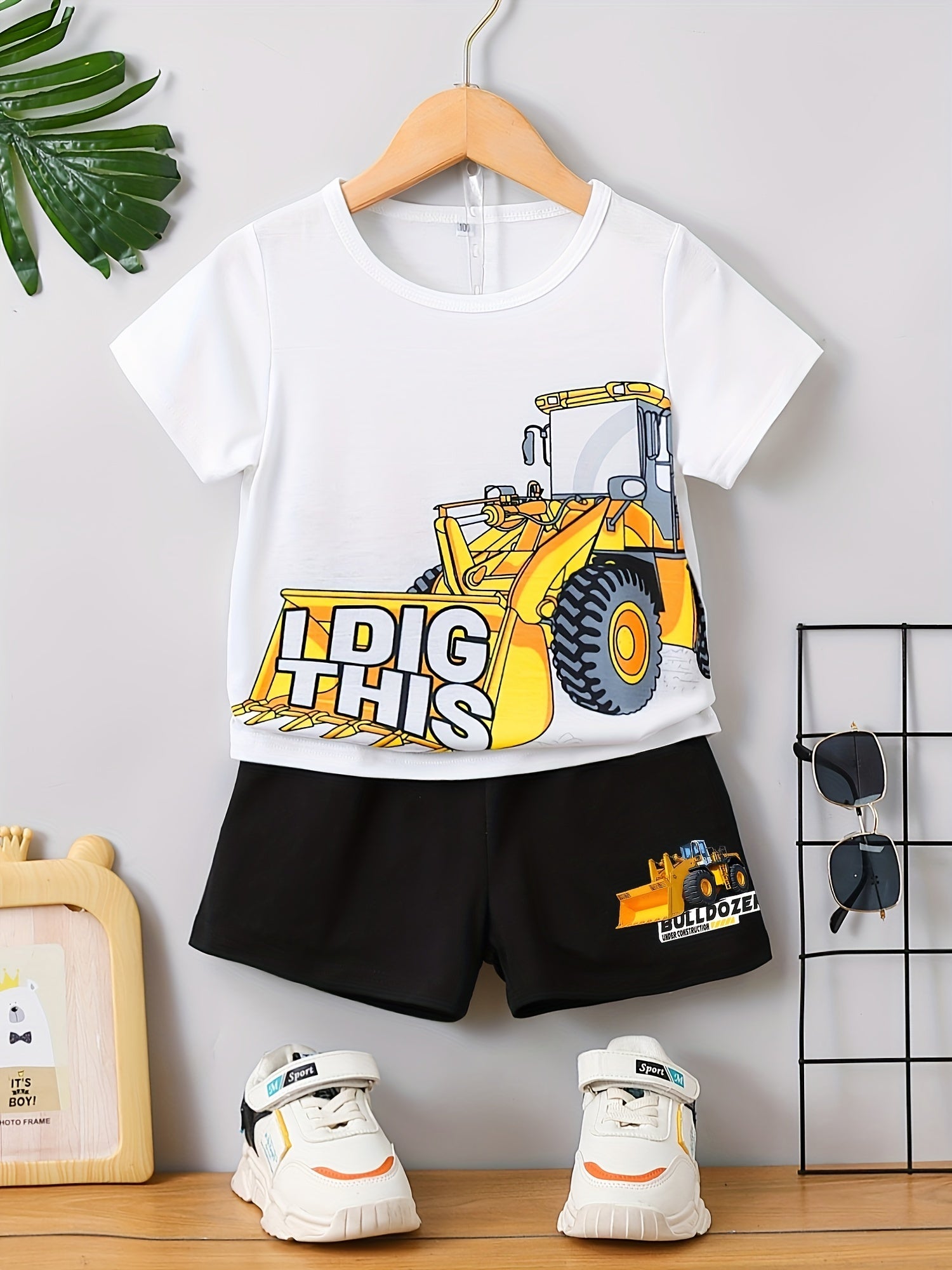 Boys Tie Dye Casual Outfit Round Neck T shirt & Shorts Kids Summer Clothes Sets