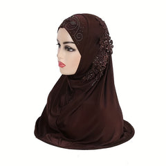 Girl's Lace Brim Headscarf for Daily & Leisure