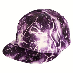 Lightning Pattern Snapback Cap Sun Protection Hip hop Cap