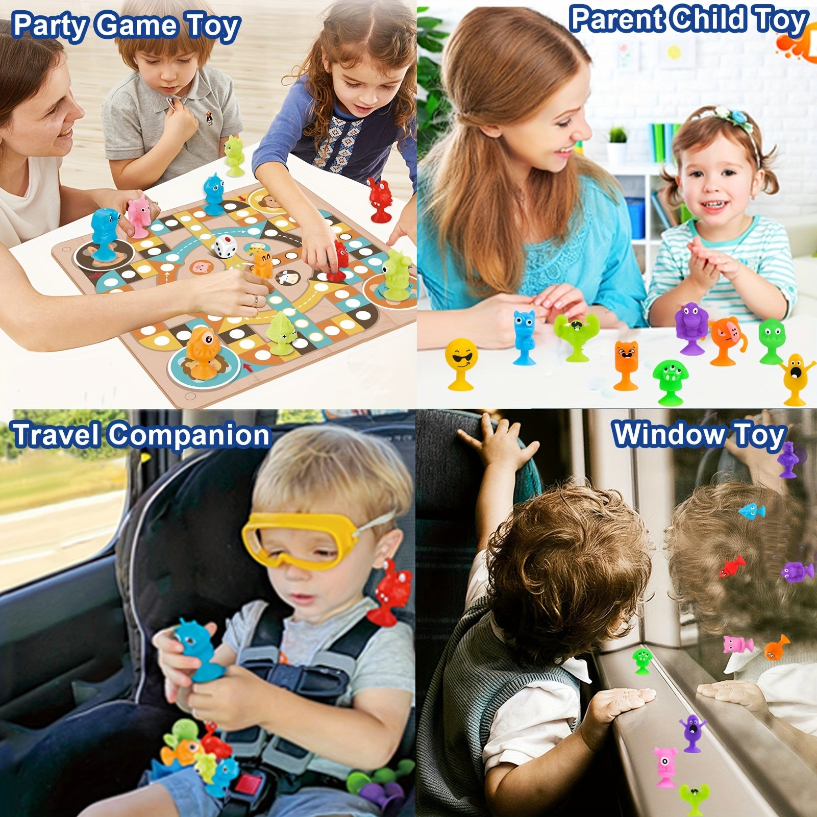 40pcs Suction Cup Mini Monster Toys Party Favors for Halloween Christmas