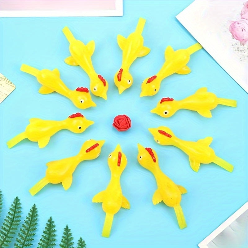 10pcs Ejection Turkey Trick Fun Toy Creative Chicken Toy