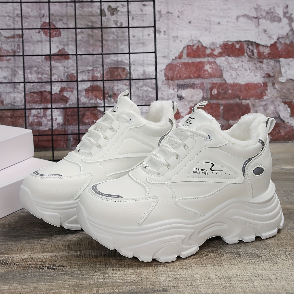 Non Slip Inner Heightening Warm Sneakers for Women