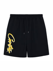 Star Pattern Comfy Shorts Men's Casual Elastic Waist Drawstring Shorts