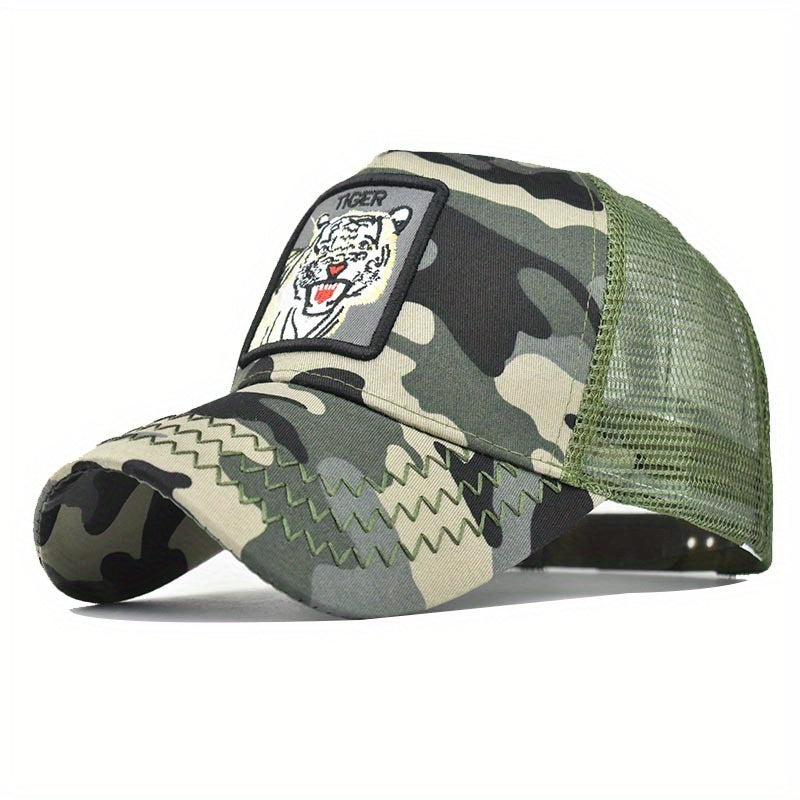 Unisex Sunshade Adjustable Baseball Cap Animal Embroidery