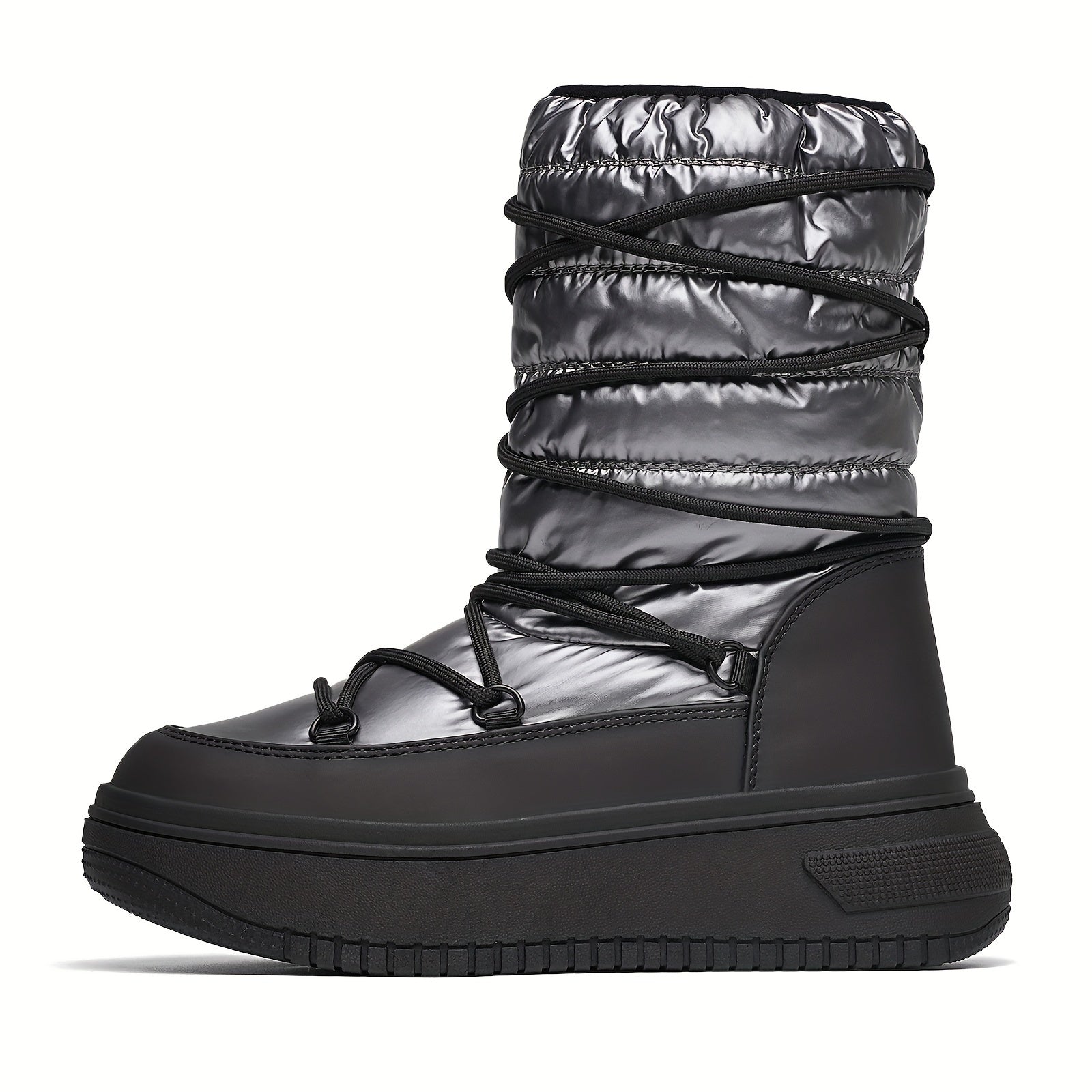 Women's Waterproof Warm Winter Snow Boots Lace Up Ankle Booties