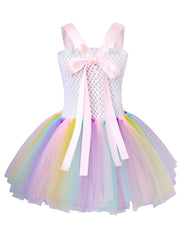 Unicorn Flowers Tutu Puffy Dress & Sequin Headband Set for Kids